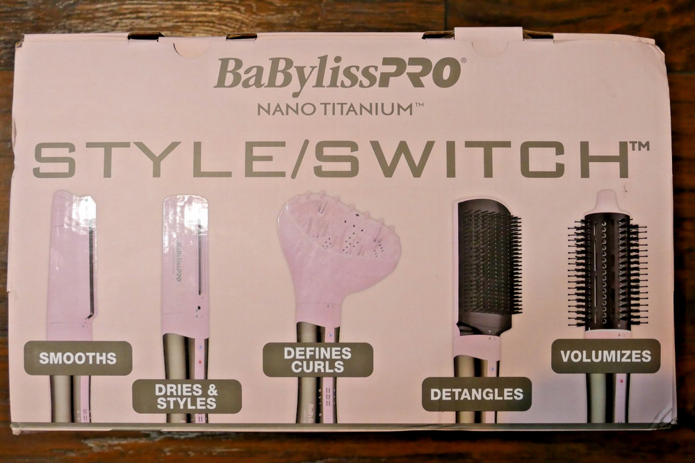 BaByliss PRO Nano Titanium Style / Switch PINK Ionic Multi-Styler Dryer