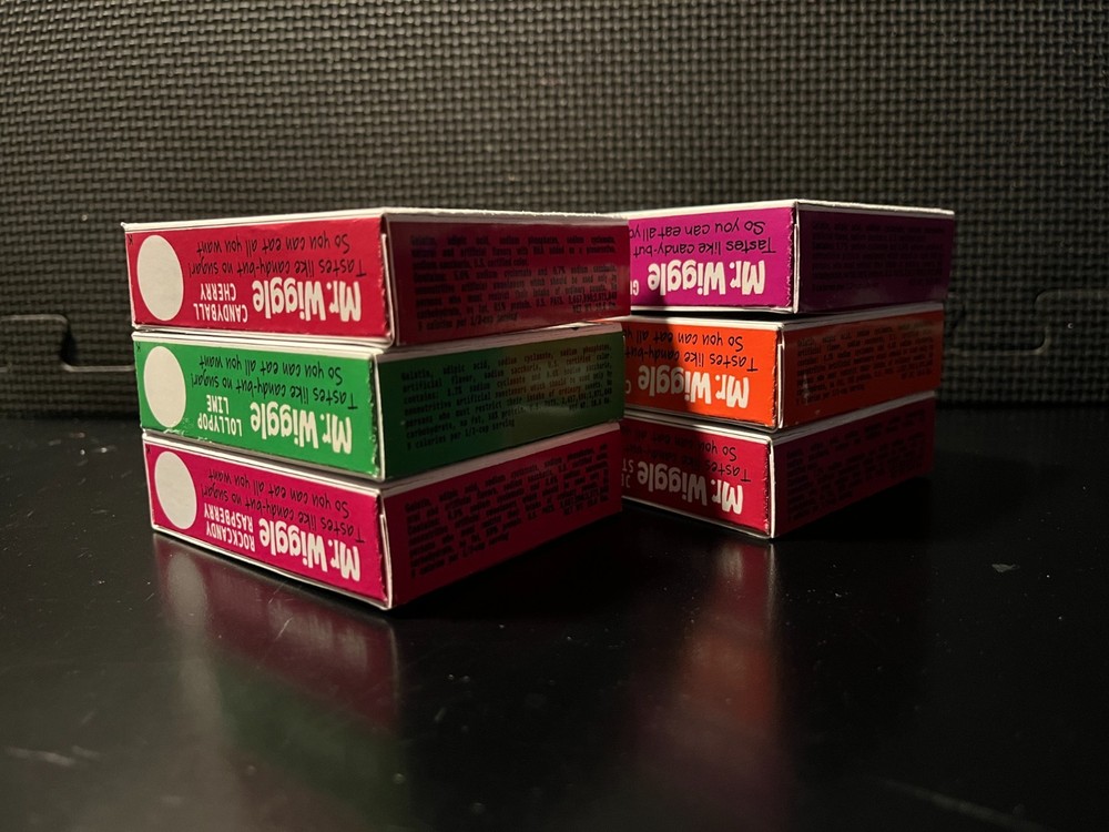 Mr Wiggle jello - 6 empty custom design display boxes