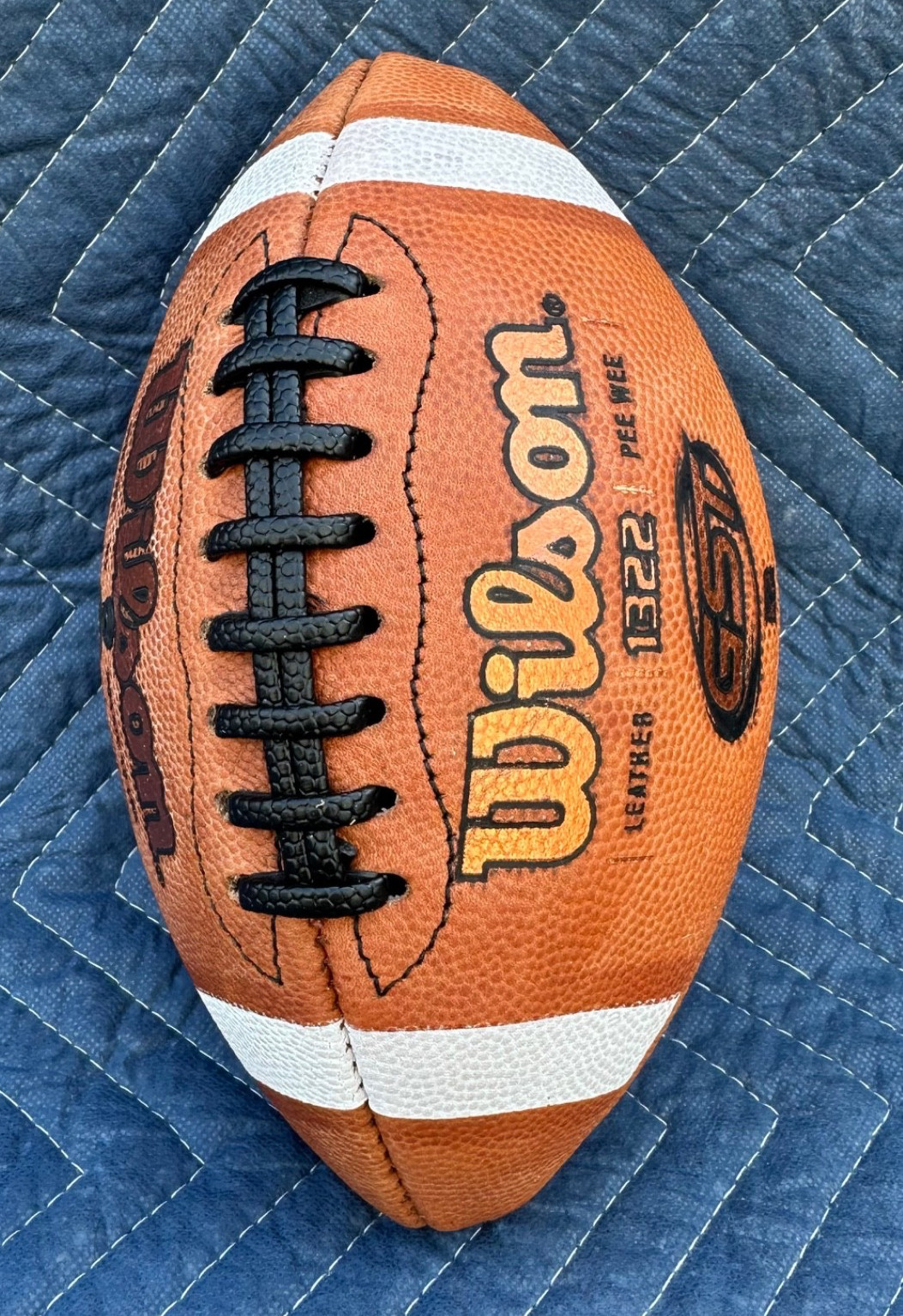 Wilson GST K2 Pee Wee 6-9 Youth Football WTF1322 Brown Leather Made in USA!!!