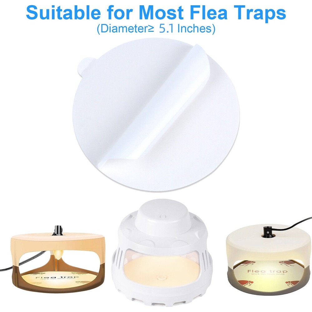 20Pack Disposable Flea Trap Sticky Discs Refill Fits Most Dome Flea Bed Bug Trap