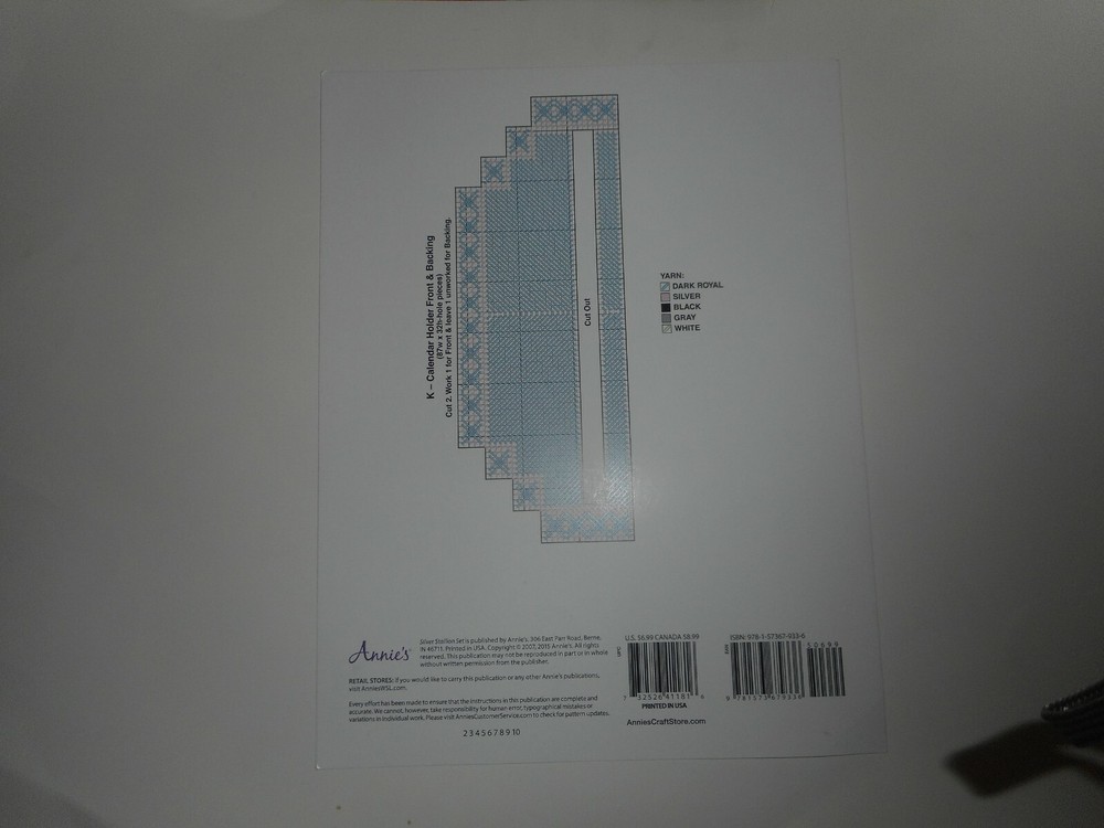 Annies plastic canvas pattern Silver Stallion set