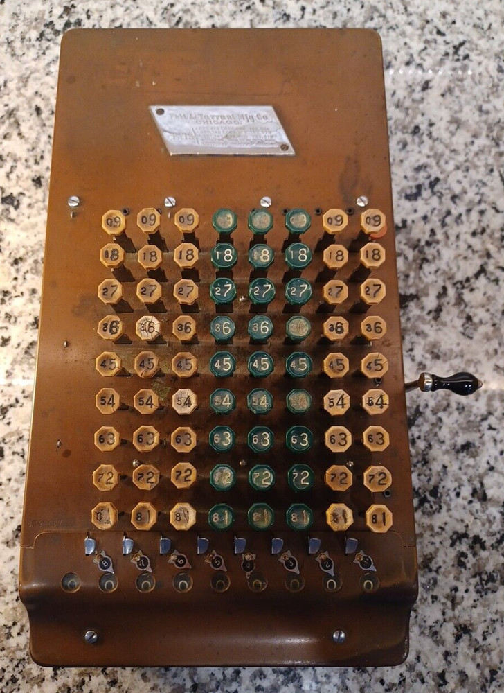 Antique Vtg Felt & Tarrant Comptometer Adding Maching 1920's Amazing Condition