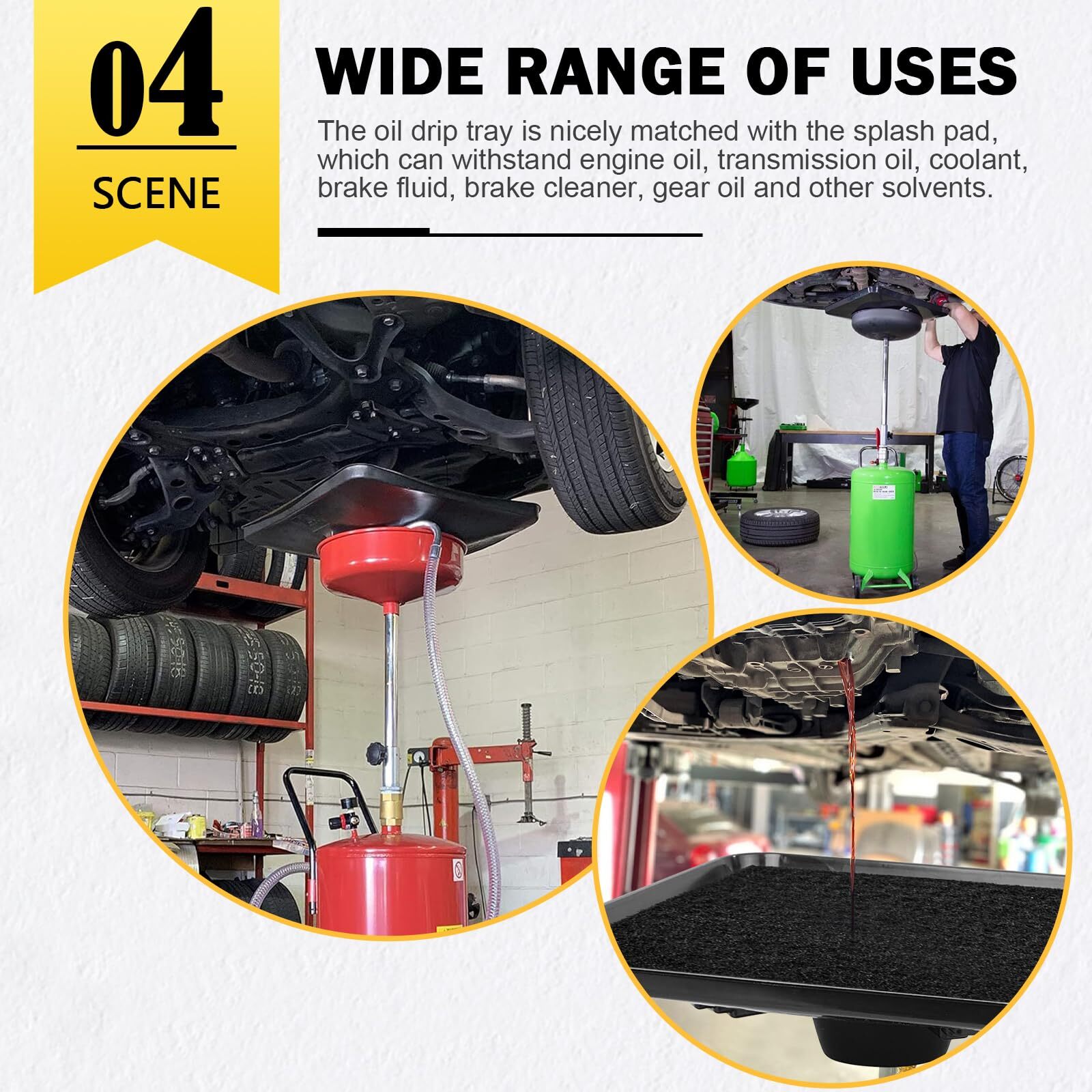 17892 Transmission Drain Pan for Lisle Oil Drains - 2 Pcs 22'' Oil Drain Spla...