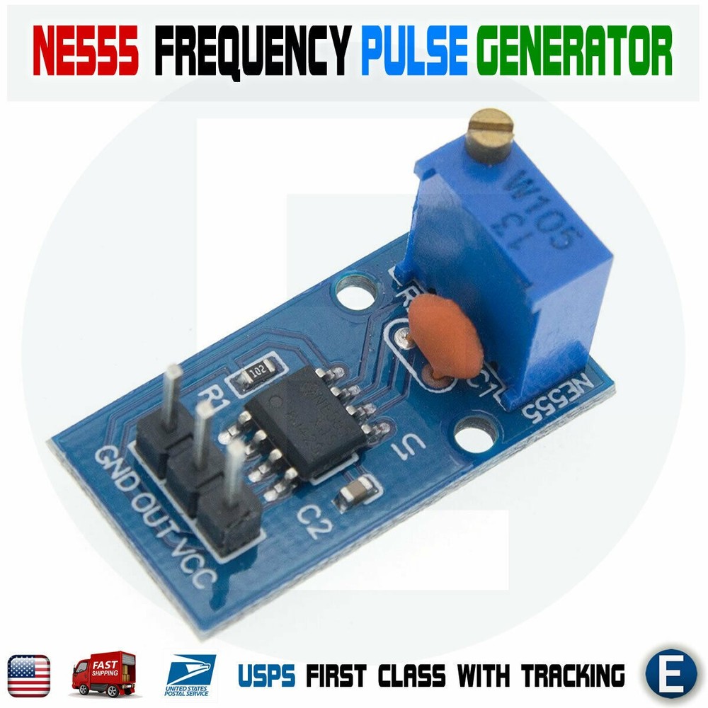 10pcs NE555 Duty Cycle Pulse Frequency Adjustable Square Wave Generator Module