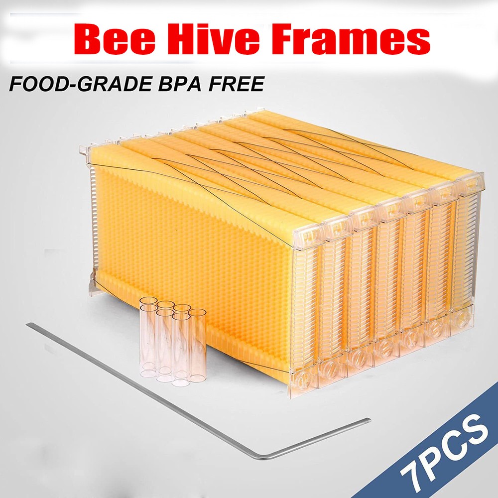7x Auto Plastic Beekeeping Frames Honey Comb Frames For Beehive House Boxes US