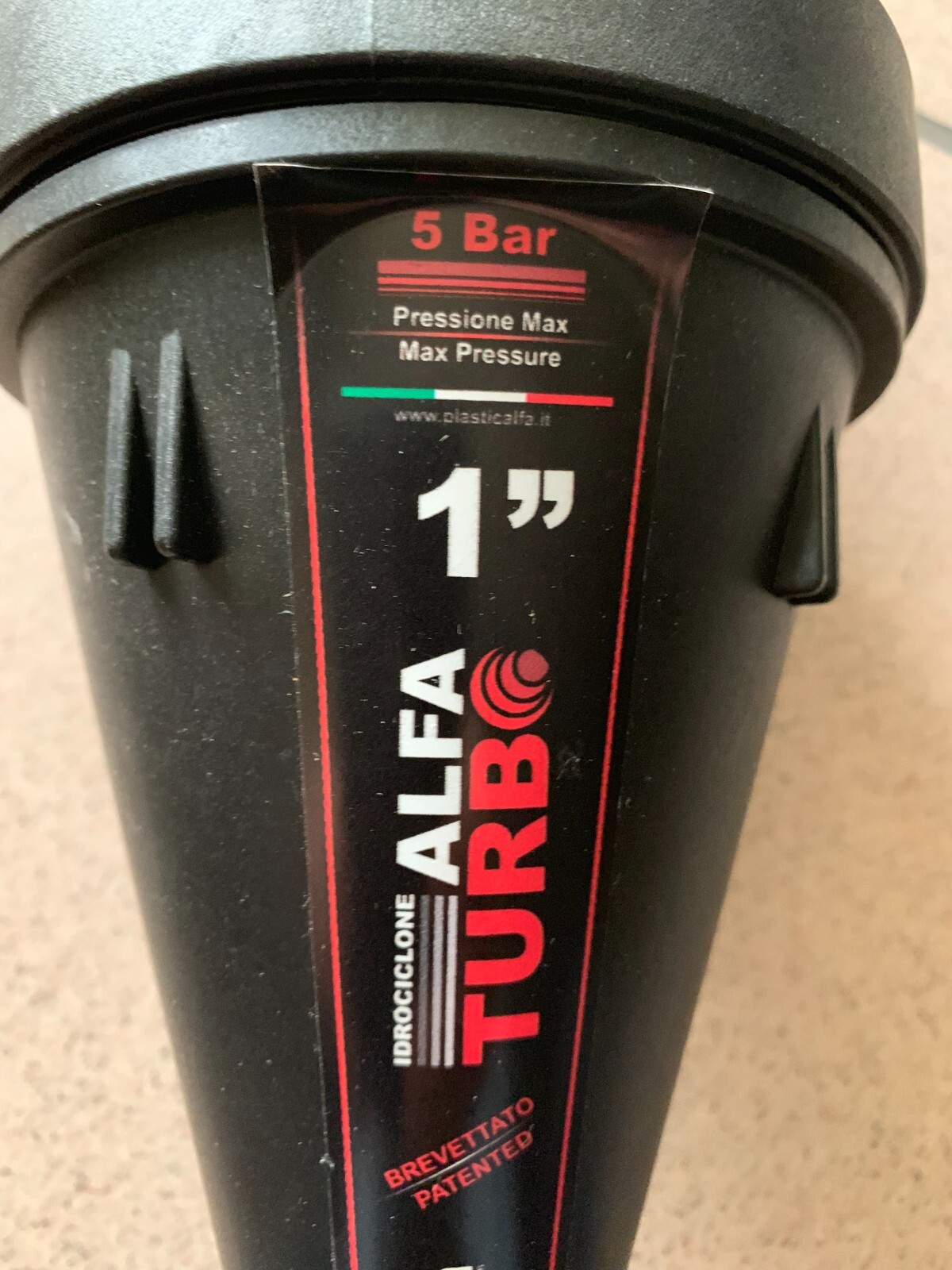 HYDROCYCLONE 1" WATER FILTER SAND SEPARATOR NPT by PLASTICA ALFA - MADE IN ITALY