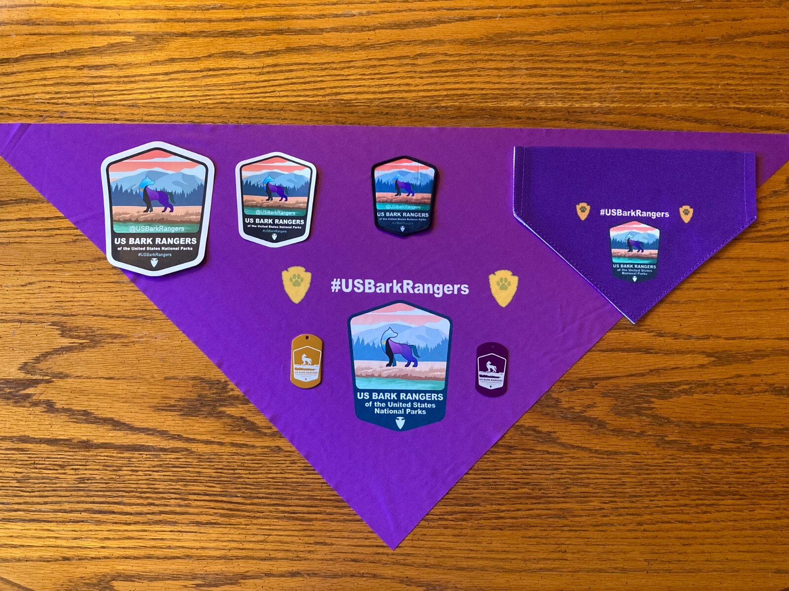 US Bark Rangers of the US National Parks Dog Sticker/Magnet/Patch/Bandana/Tag