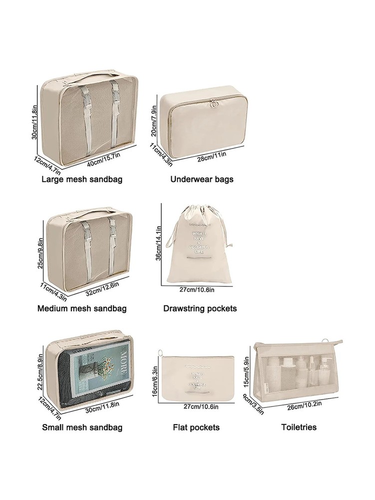 Multi-piece Folding Luggage Packing Organizers