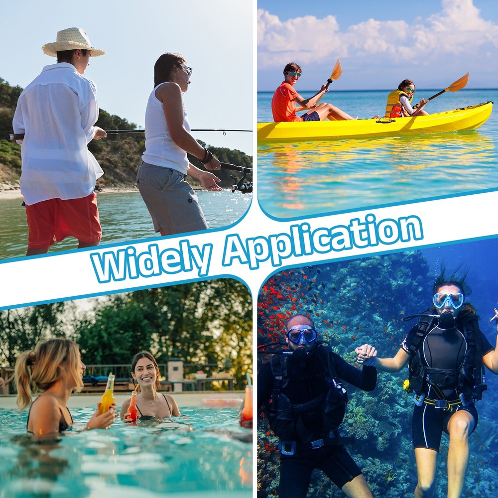 Waterproof Floating Keychain with Container, Yellow