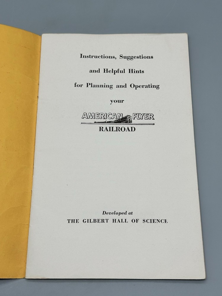 Instructions for Assembling and Operating American Flyer 3/16" Scale Trains 1947