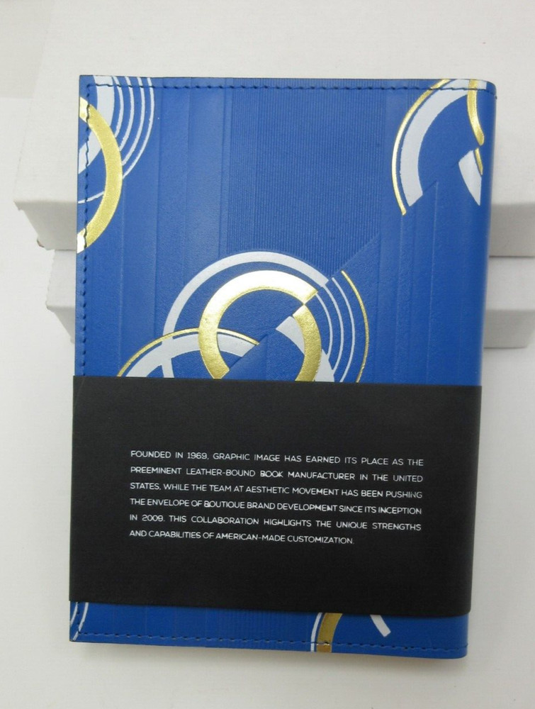 Metropolis Graphic Image 7" Refillable Notebook Leather Cover Spiral Insert Tera