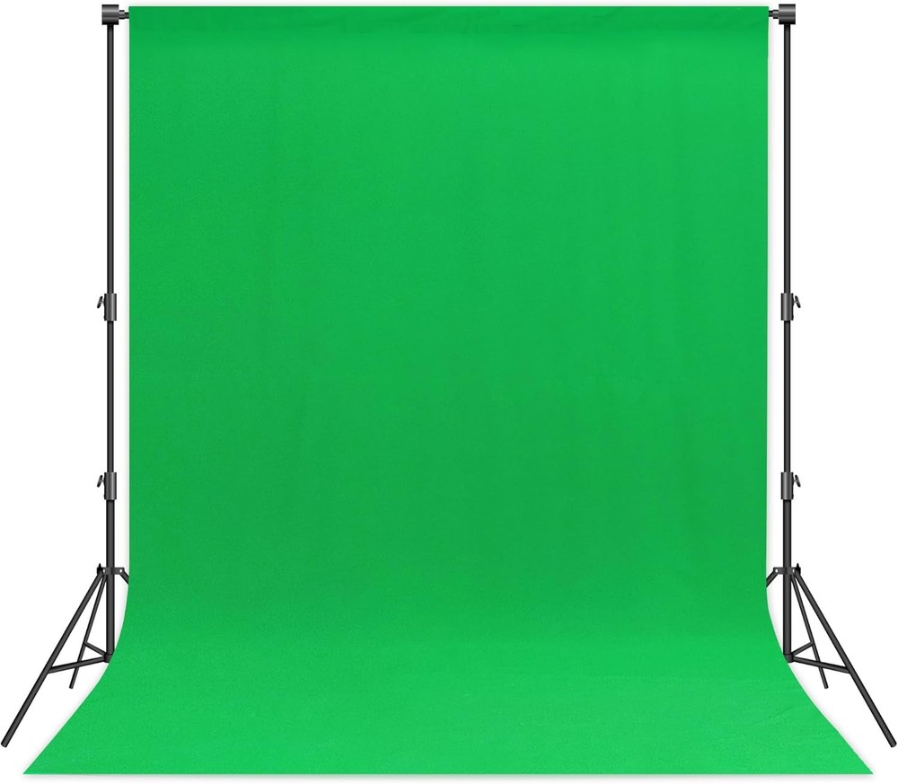 6 x 9 FT Green Screen Backdrop - Polyester Fabric for Video Streaming