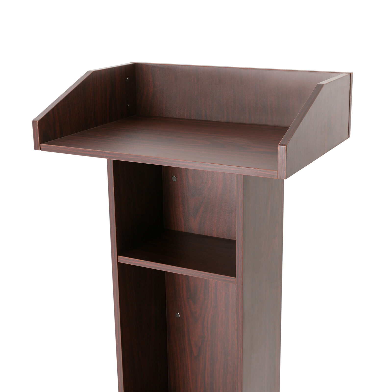 Wooden Portable Presentation Standing Movable Desk for Classroom Church W/Wheels