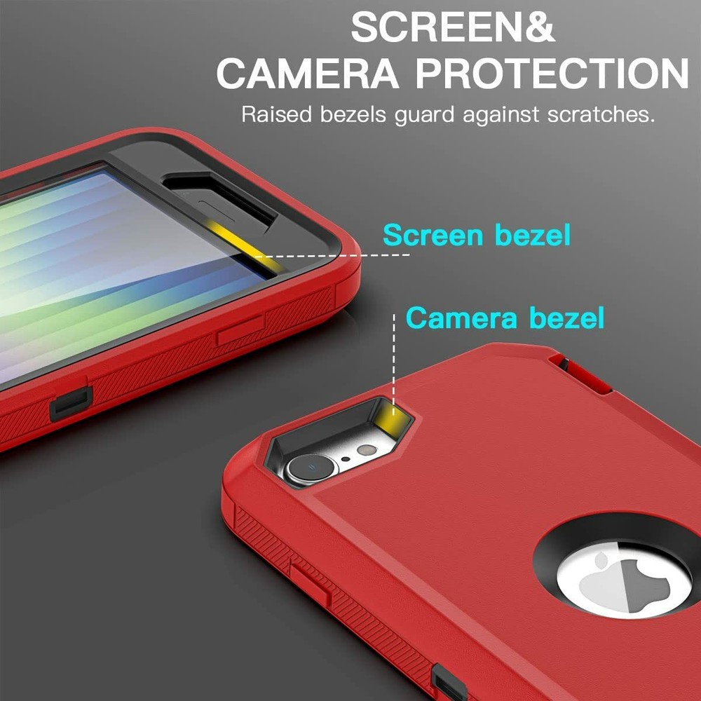 For iPhone 6 7 8 Plus SE 2/3 Shockproof Case Cover Belt Clip + Screen Protector