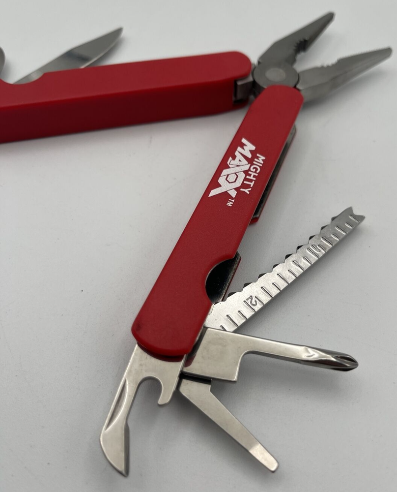 Mighty Maxx Pliers Multi Function Pocket Knife Tool -Red-