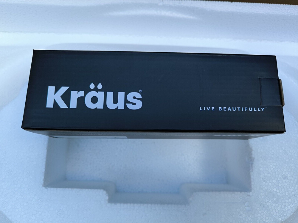 Kraus GVR-204-RE-CH Tempered glass/Solid brass Above counter Rectangular...