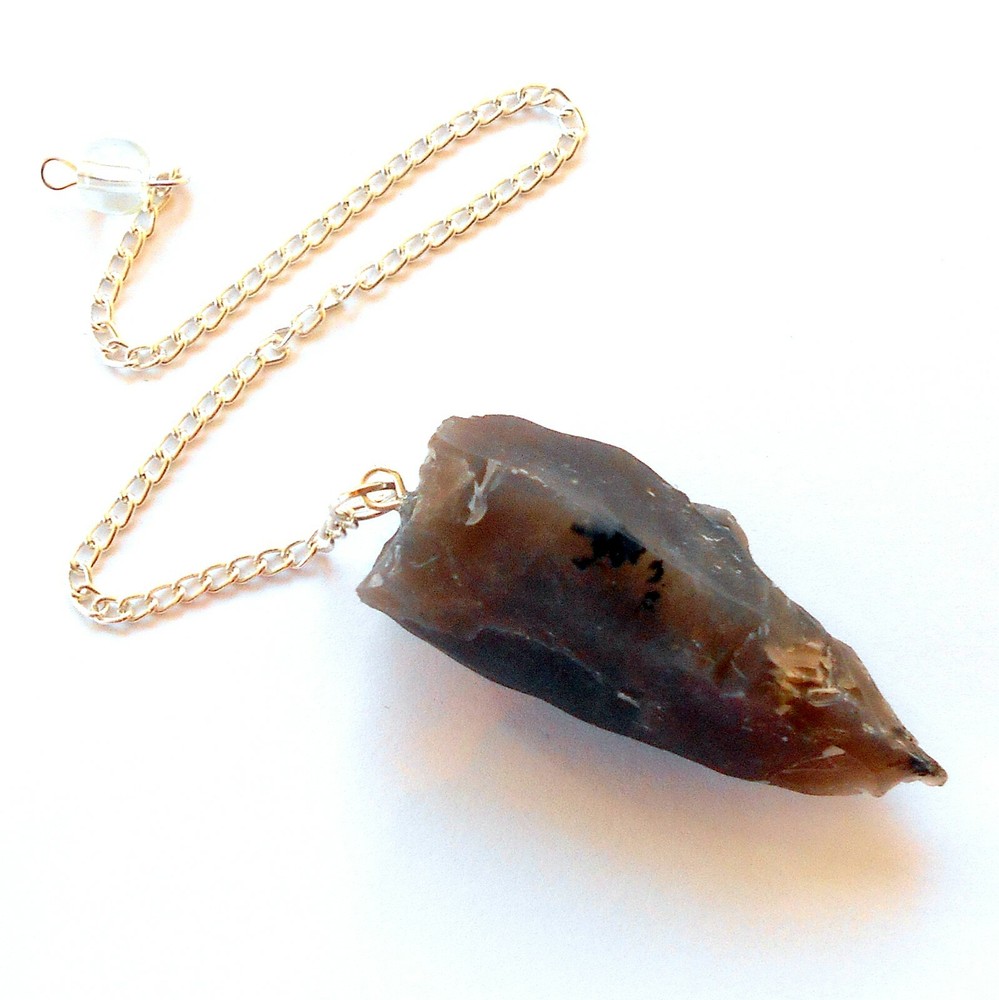 Raw Fancy Jasper Gemstone Pendulum for Divination and Dowsing