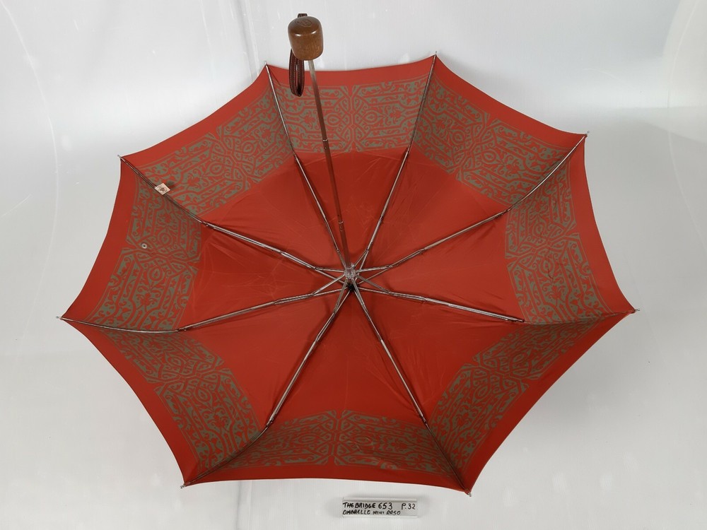 Unisex Mini Umbrella - Technofibre - Rust/Green - Cod.653 - The Bridge