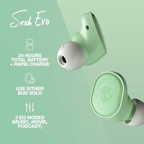 Skullcandy Sesh Evo True Wireless In-Ear Earbud - Pure Mint