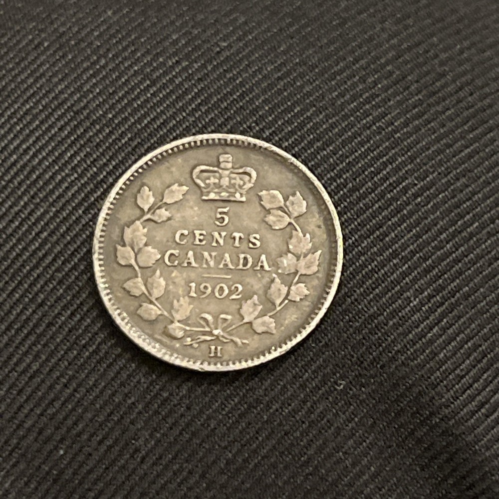 1902H Canada 5 Cents Small H - EF - B03
