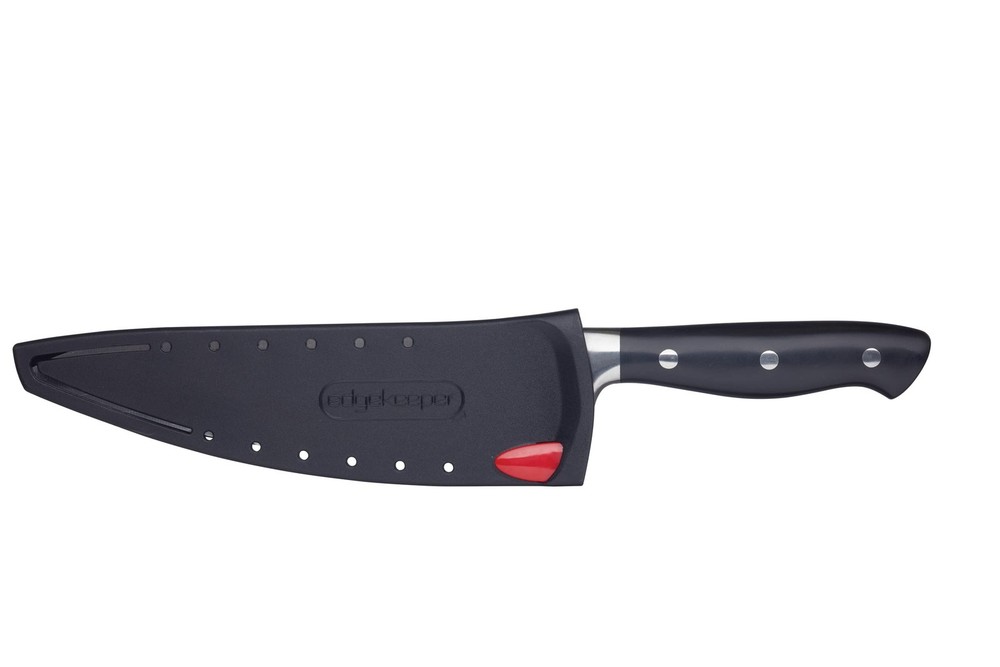 MasterClass Chef Knife with EdgeKeeper Knife Sharpener Sheath, Stainless Stee...