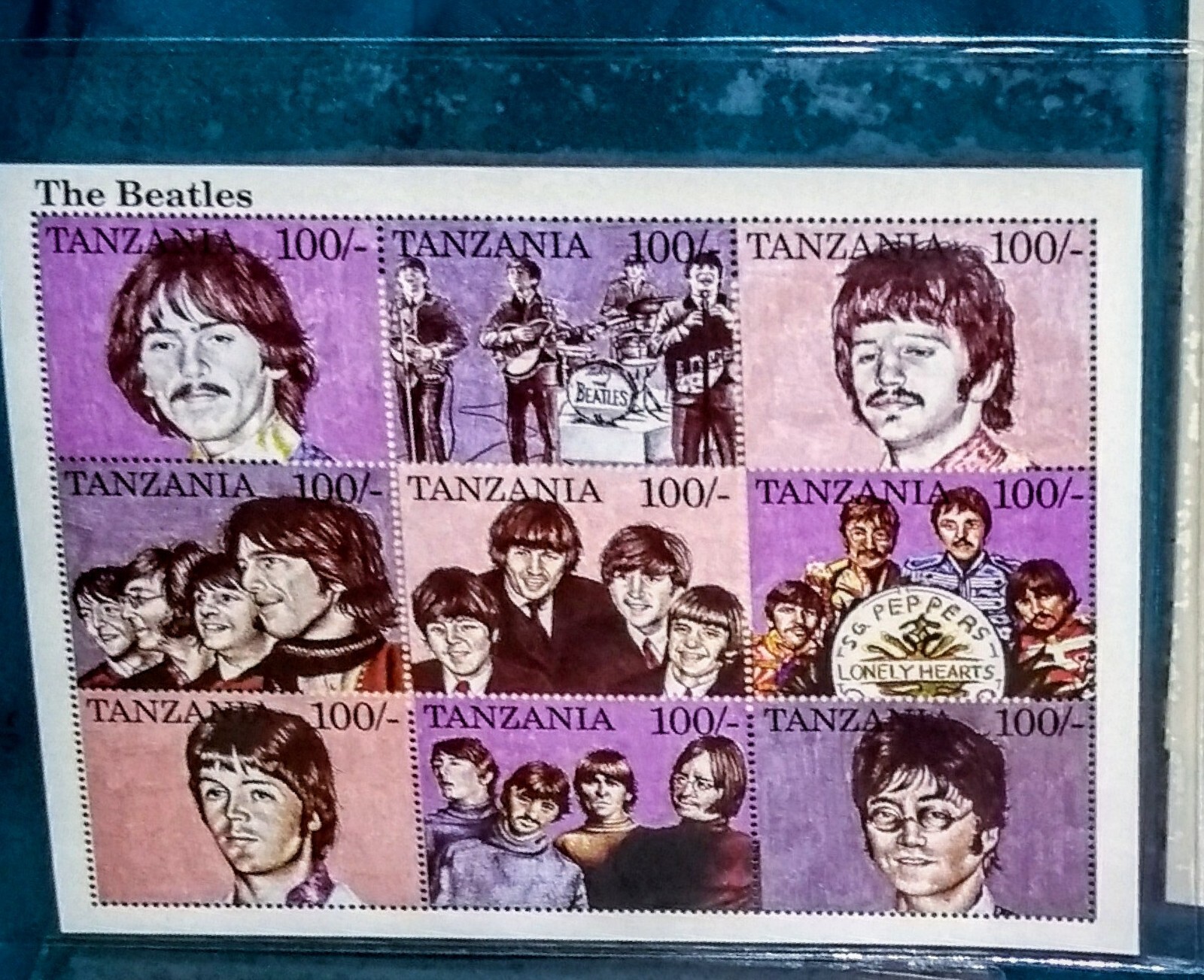 Beatles Stamps Rare NM CoA International Collector's Society - Tanzania Stamps