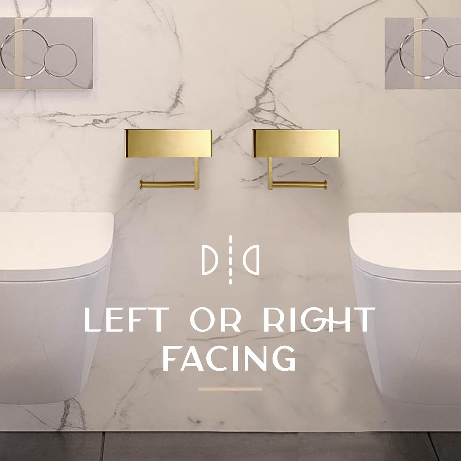 Brushed Gold Toilet Paper Holder with Shelf & Wipe Dispenser - Modern Elegance