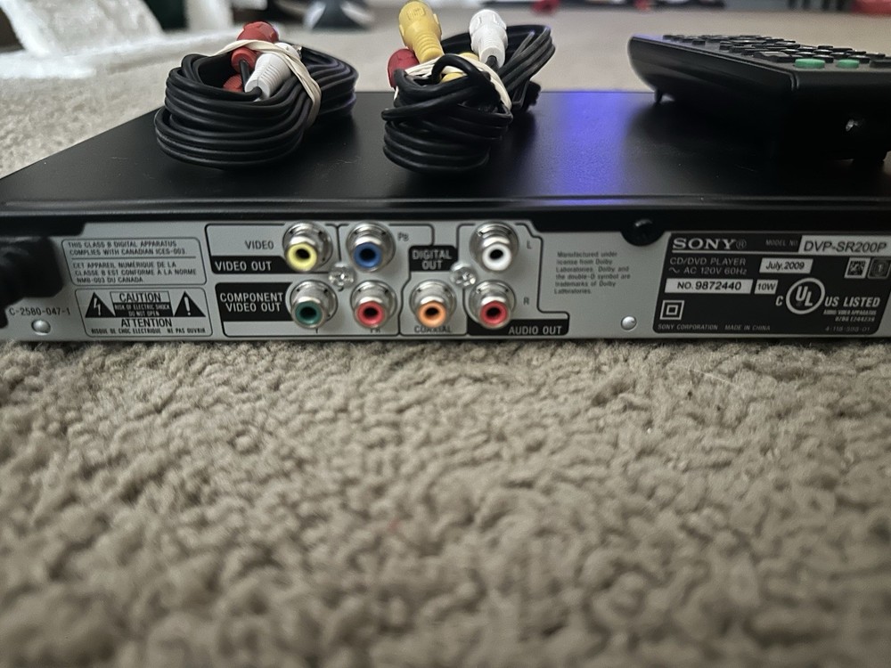 Sony DVP-SR200P DVD Player