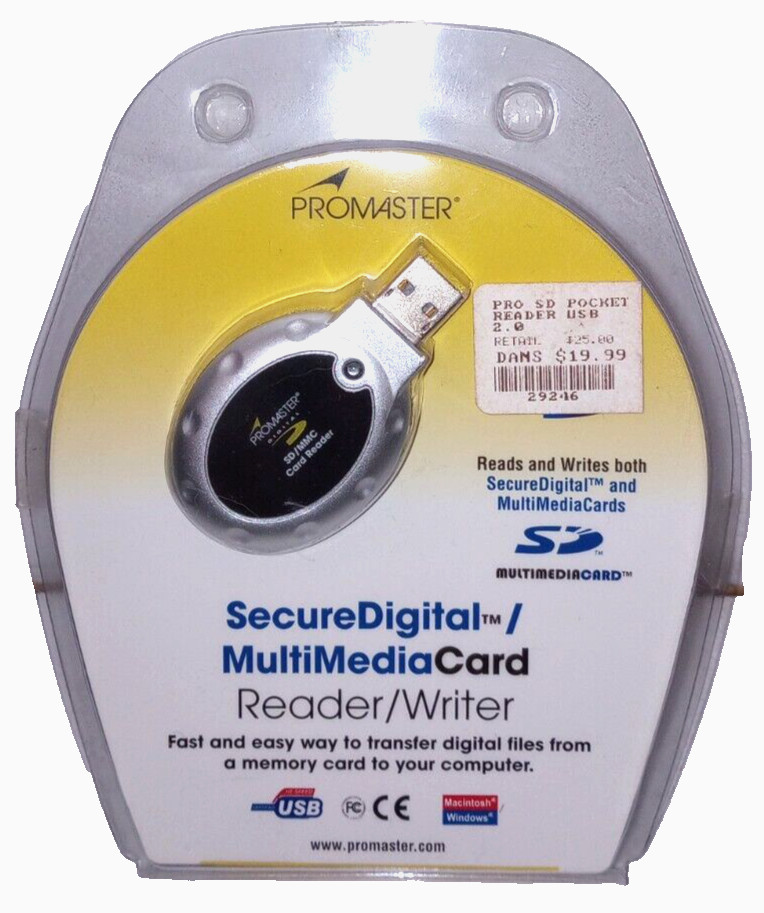 ProMaster Secure Digital Multi Media Card Reader/Writer - Code 8850 - New