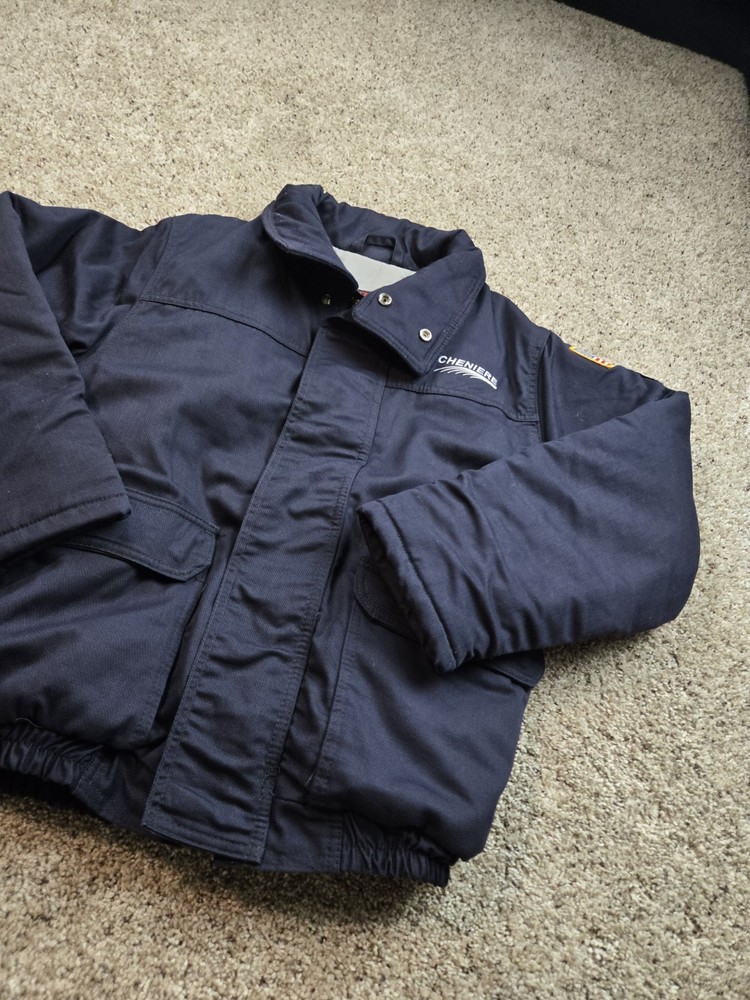 Bulwark FR Work Jacket Mens Small Blue Bomber Flame Resistant Full Zip