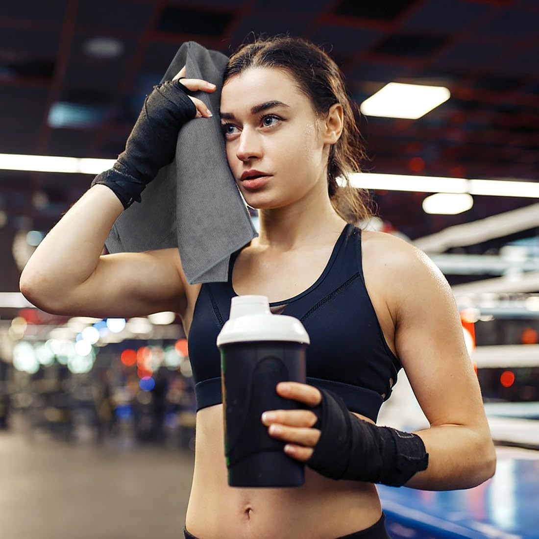 Gym Towels, Highly Absorbent Sweat Towels, Soft and Quick Drying Gym Towel for D