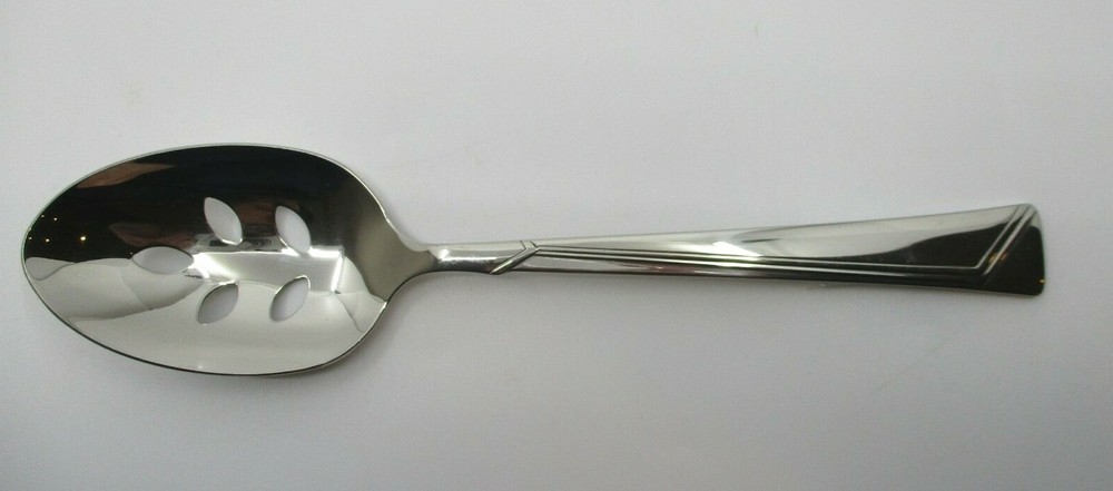 ONEIDA STAINLESS ERA PIERCED SERVING SPOON  - 8 1/4" - 02J