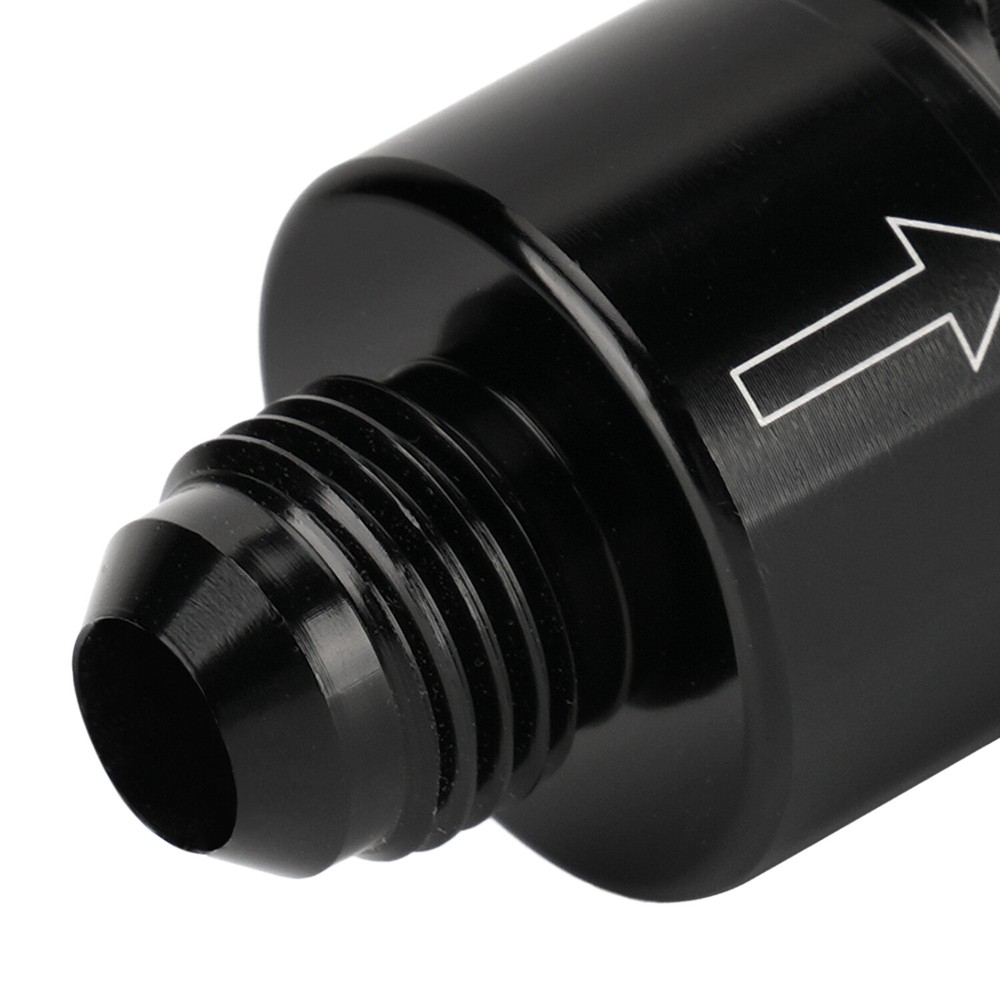 6AN Non Return One Way Inline Check Valve Fitting Aluminum-Black