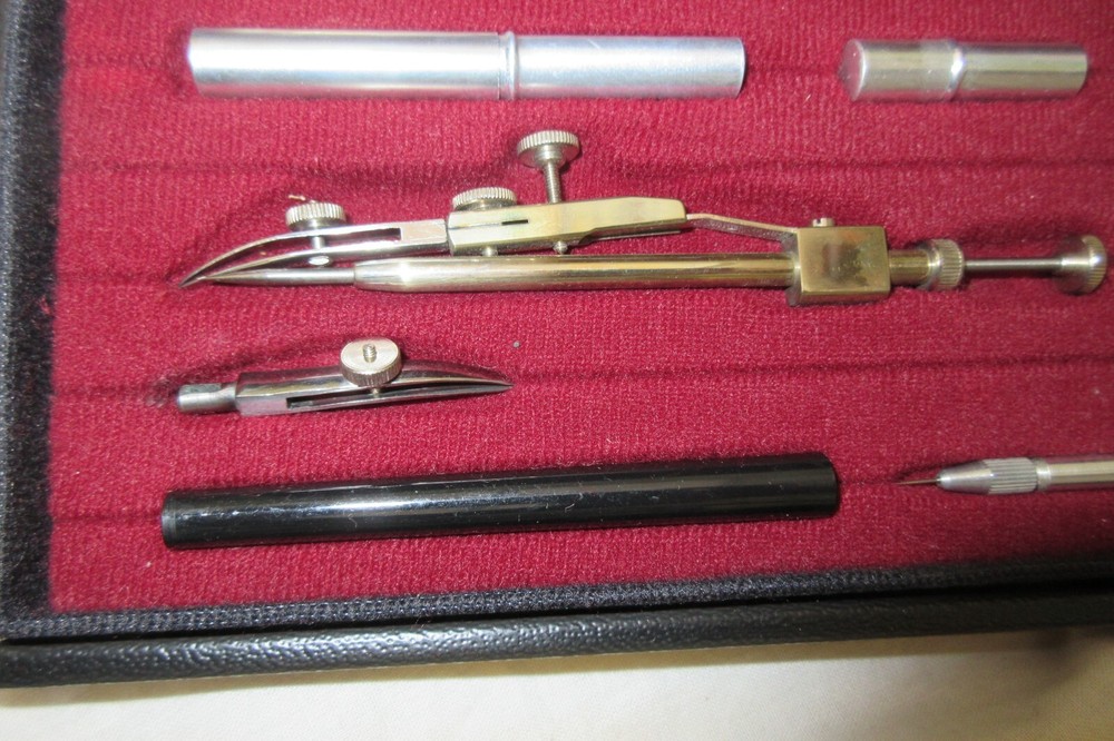 DRAFTING DRAWING SET ORIGINAL RICHTER Antique precision Technical set