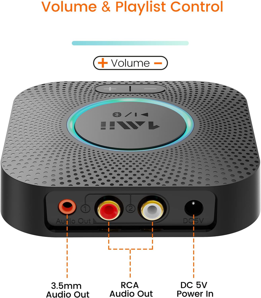 1Mii B06S Bluetooth 5.2 Receiver for Music Streaming System Hi-Fi Wireless Audio