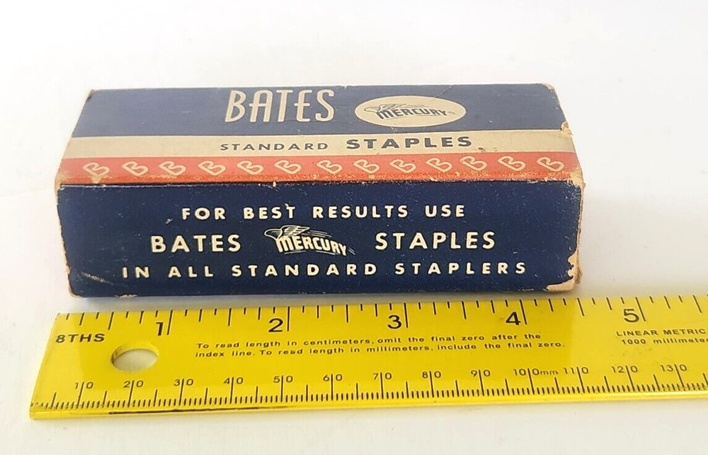 Vintage BATES Stapler Office BOX ONLY