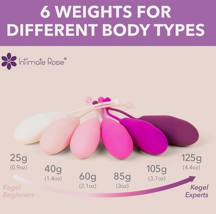 Ultimate Kegel Exercise Kit - 6 Kegel Weights for Beginners & Advanced Users