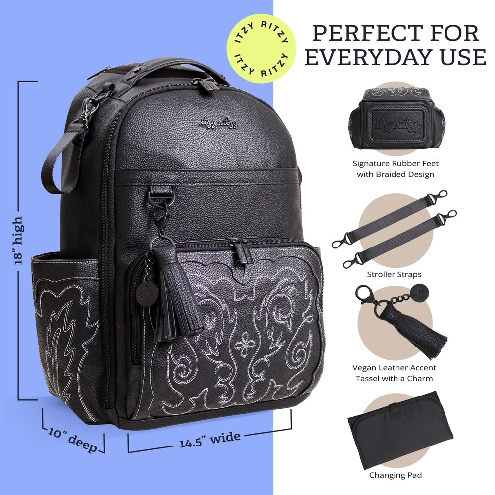 Itzy Ritzy Boss Plus Diaper Bag Backpack 19 Pockets