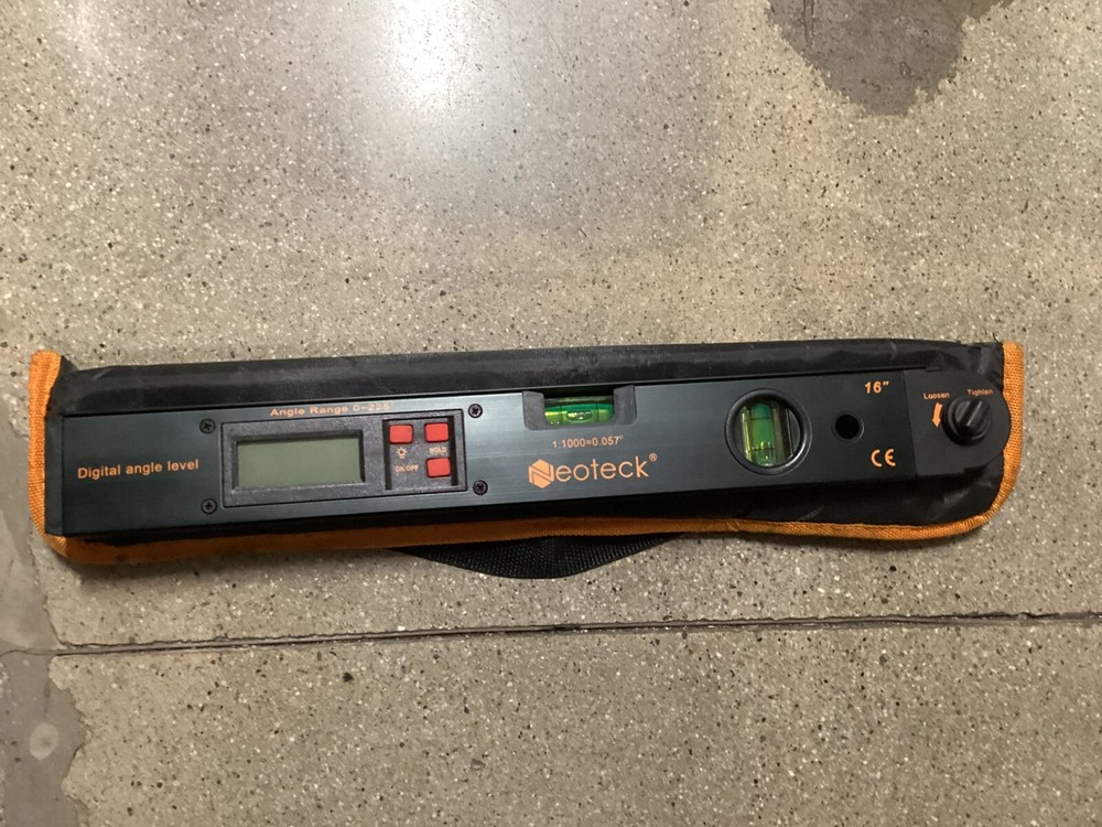 Neoteeck 0-225° Electronic LCD Digital Protractor Wind Angle Gauge Meter 16"
