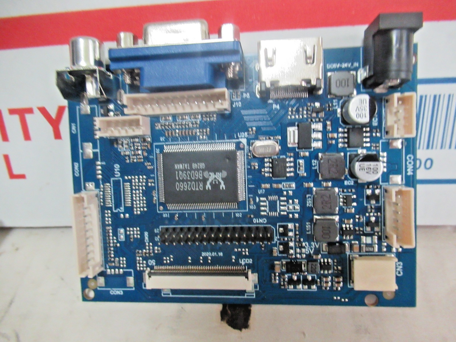AV LCD CONTROLLER BOARD 50 PIN 1024X600