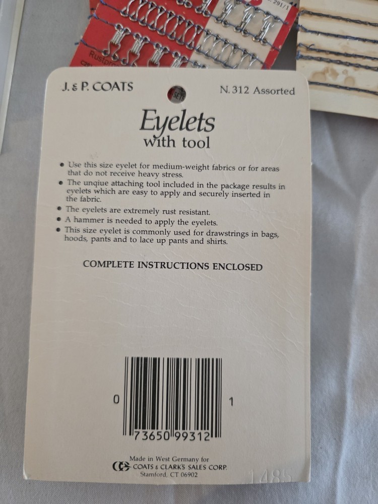 Eyelets, Hooks, Eyes And Loops