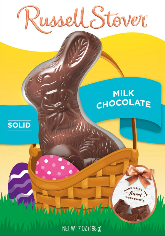 RUSSELL STOVER Easter Bunny Solid Milk Chocolate Candy Rabbit, 7 oz.