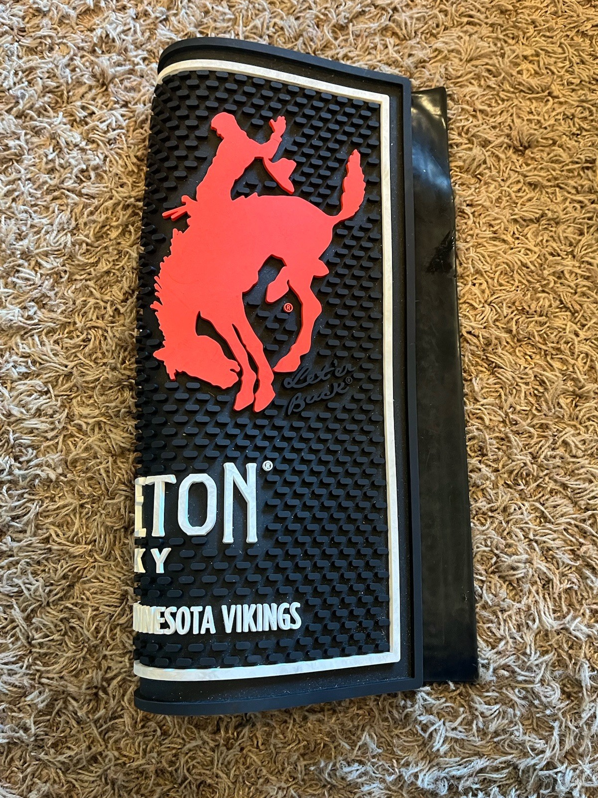 Minnesota Vikings Pendleton Whiskey Bar Spill Mat Rubber Let Er Buck Football MN