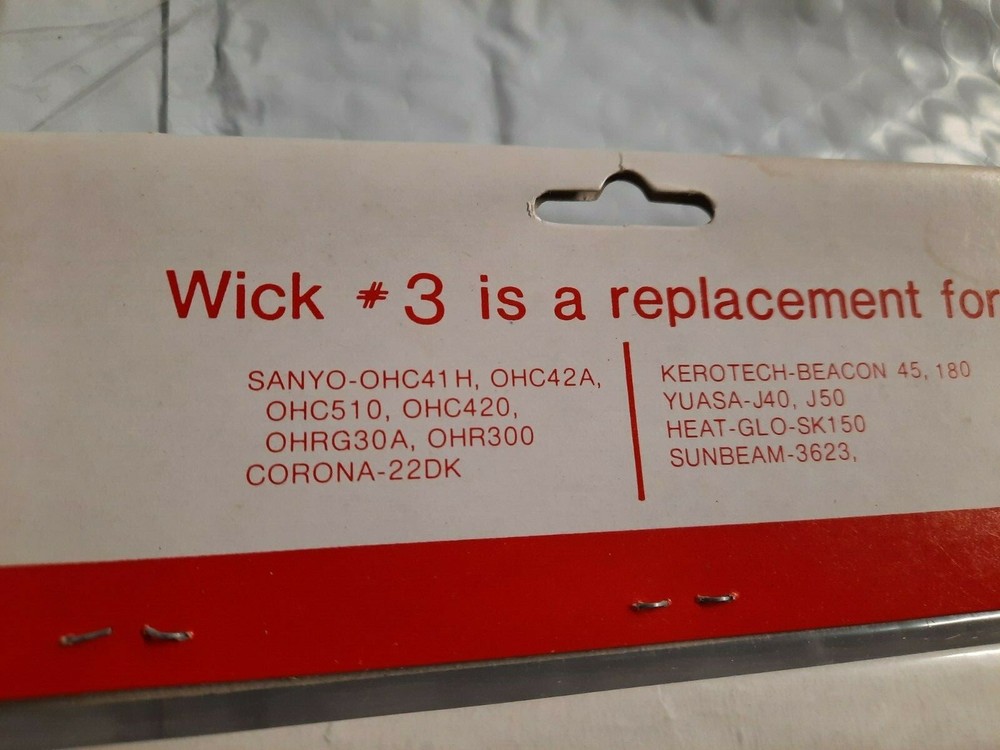 Wick Master #3 Kerosene Heater Wick Brand New