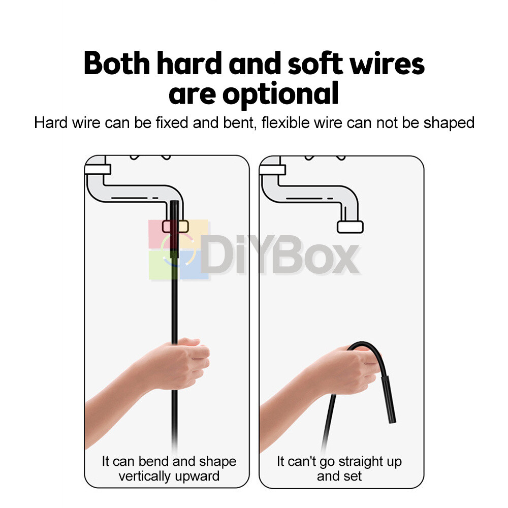 Endoscope Borescope w/ 6LED Mini Inspection USB Camera Scope Borescope 1/3.5/5m