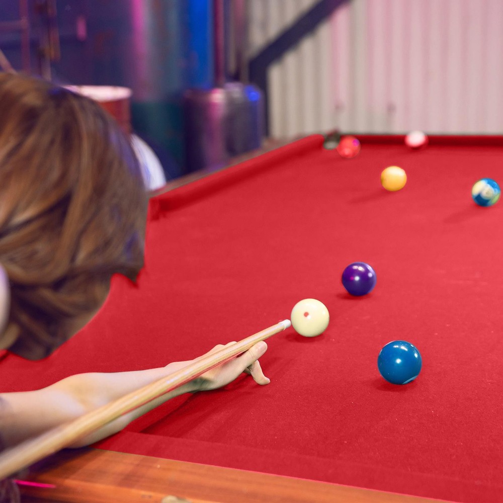 Billiards Pool Tablecloth with Cushion Strips 7ft Red