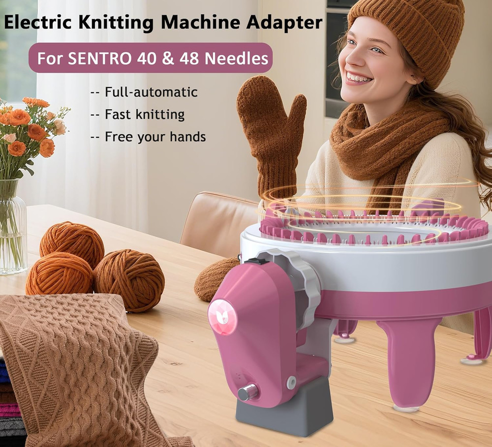 Electric Knitting Machine Adapter for Sentro 40 & 48 Knitting Machine, Automatic