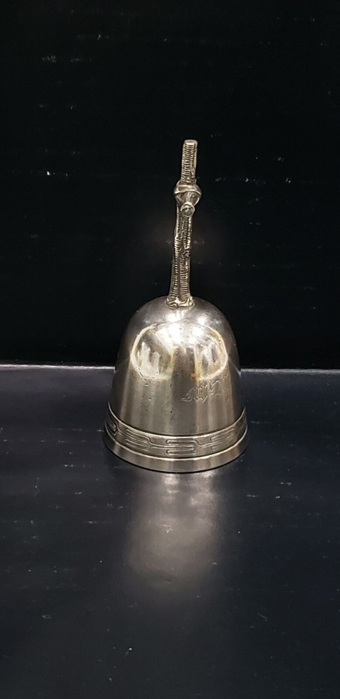 Antique Handmade Solid Sterling Silver Bell, 161.3 grams