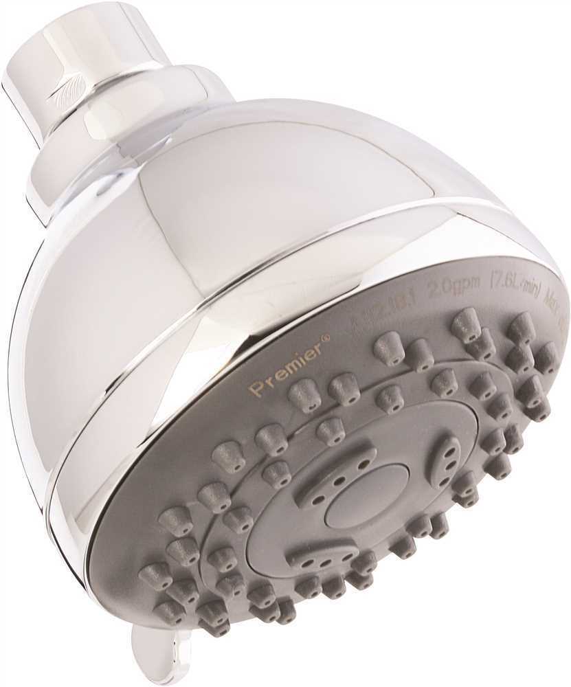 3-Spray 3 in. Single Wall Mount Fixed Adjustable Shower Head in Chrome