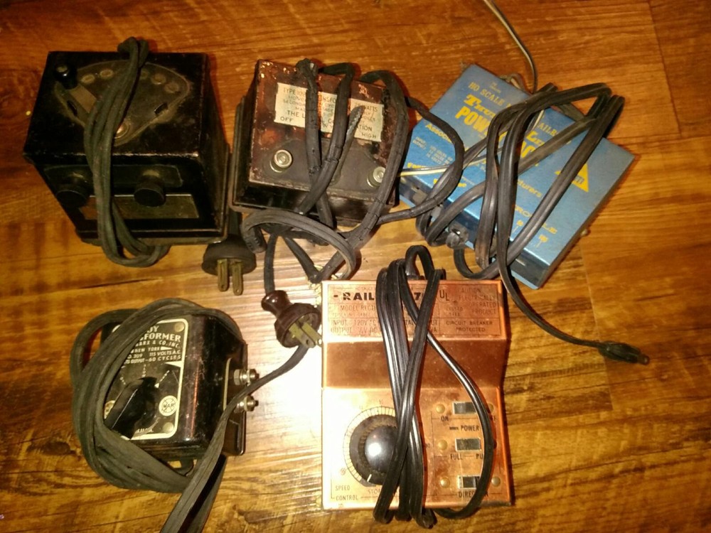 Lot of Five Model Train Transformers